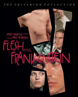 Criterion cover art for Flesh for Frankenstein