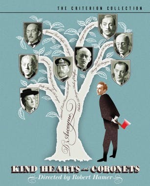 Criterion cover art for Kind Hearts and Coronets